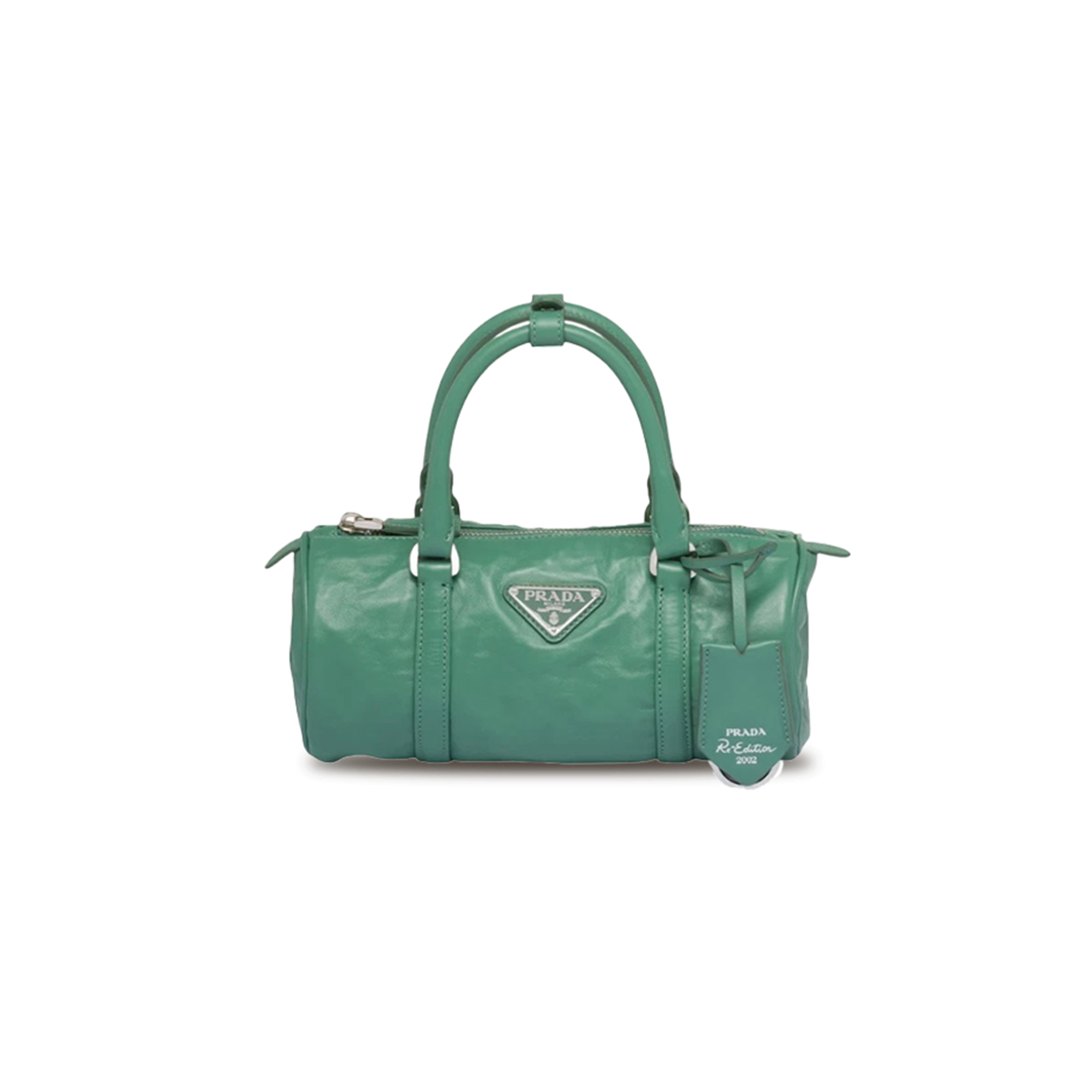 PRADA PENCIL ANTIQUE LEATHER TOP HANDLE BAG 1BA389 (22*10*9cm)
